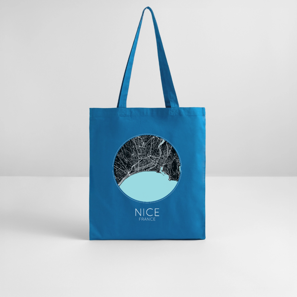 Tote Bag Nice Bio – Plan de Nice - bleu royal