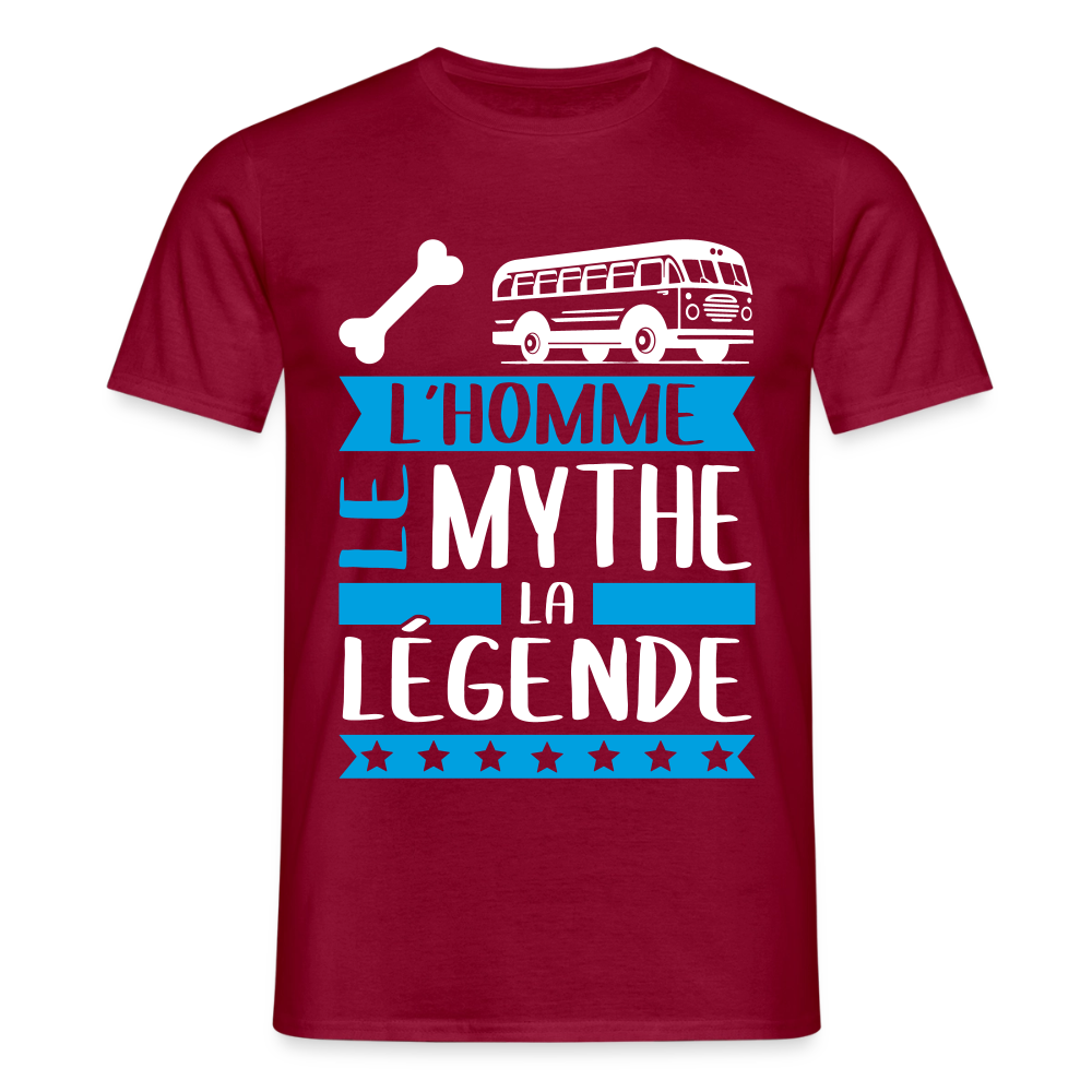 T-shirt homme Oscar rébus – L’homme, le mythe, la légende - rouge brique