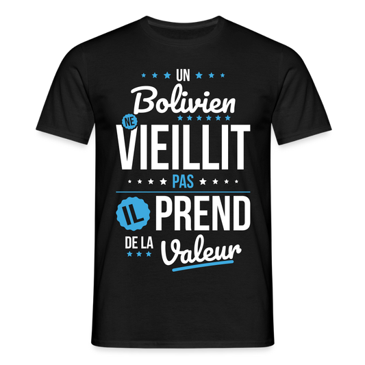 T-shirt Homme - Un Bolivien ne vieillit pas - noir