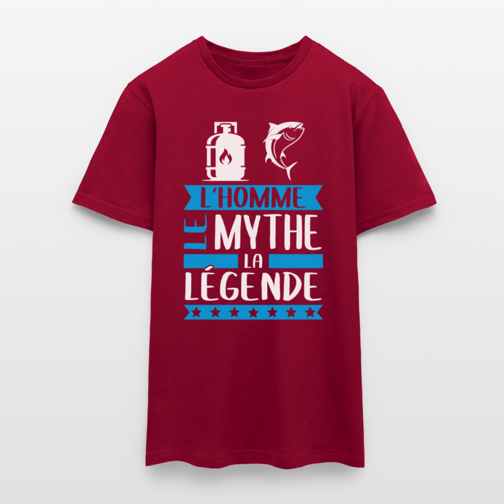 T-shirt homme Gaston rébus – L’homme, le mythe, la légende - rouge brique