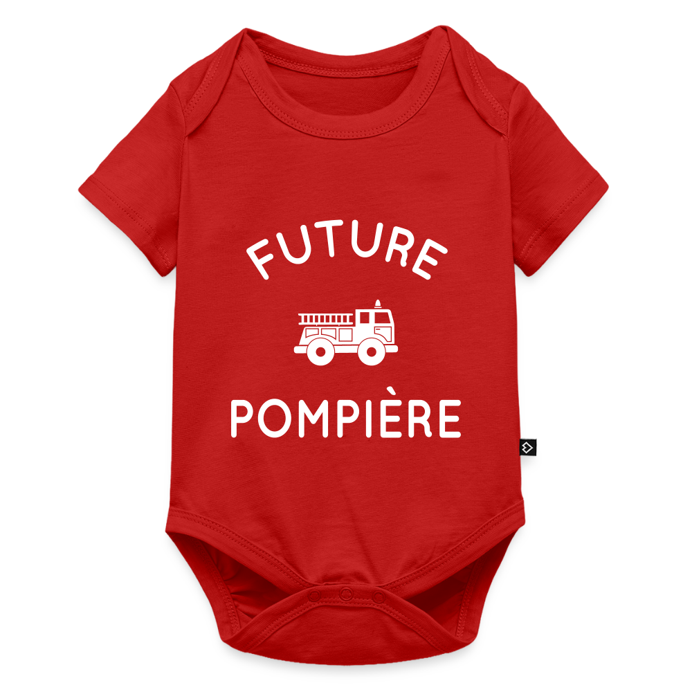 Body Bébé bio manches courtes - Future pompière - rouge