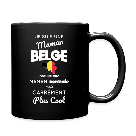 Mug uni - maman Belge plus cool - noir
