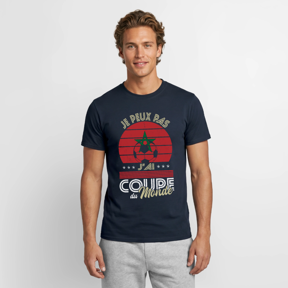 T-shirt Homme - Je peux pas j'ai Coupe du Monde - Maroc - marine