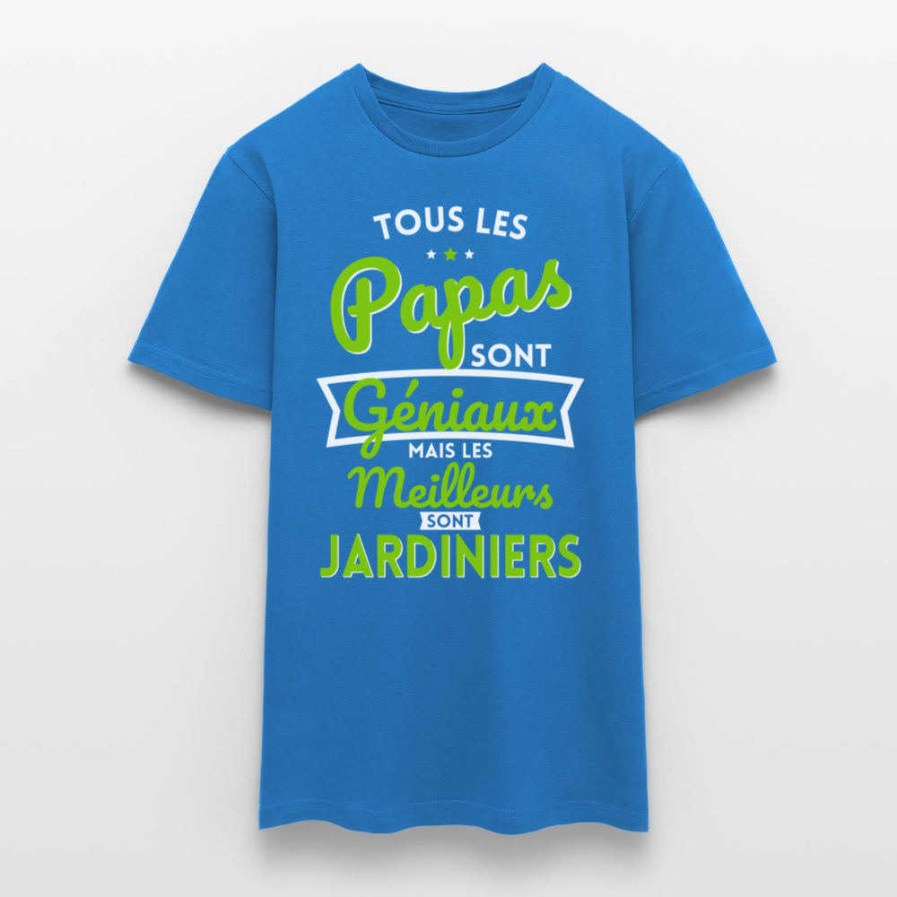 T-shirt Homme - Papas géniaux - Les meilleurs sont jardiniers - bleu royal