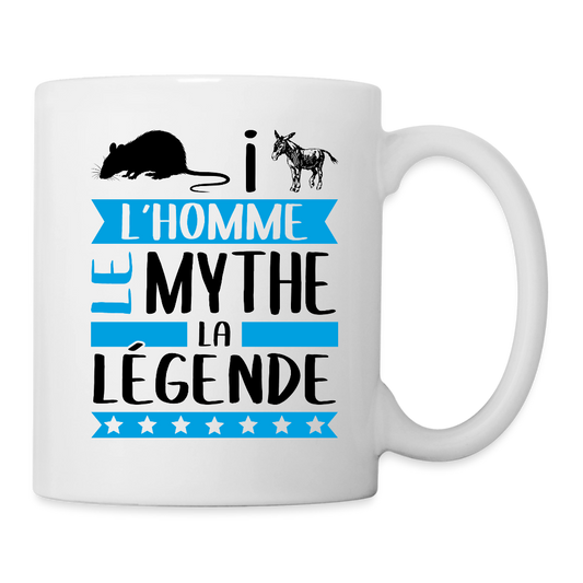 Mug blanc Rayane rébus – L’homme, le mythe, la légende - blanc