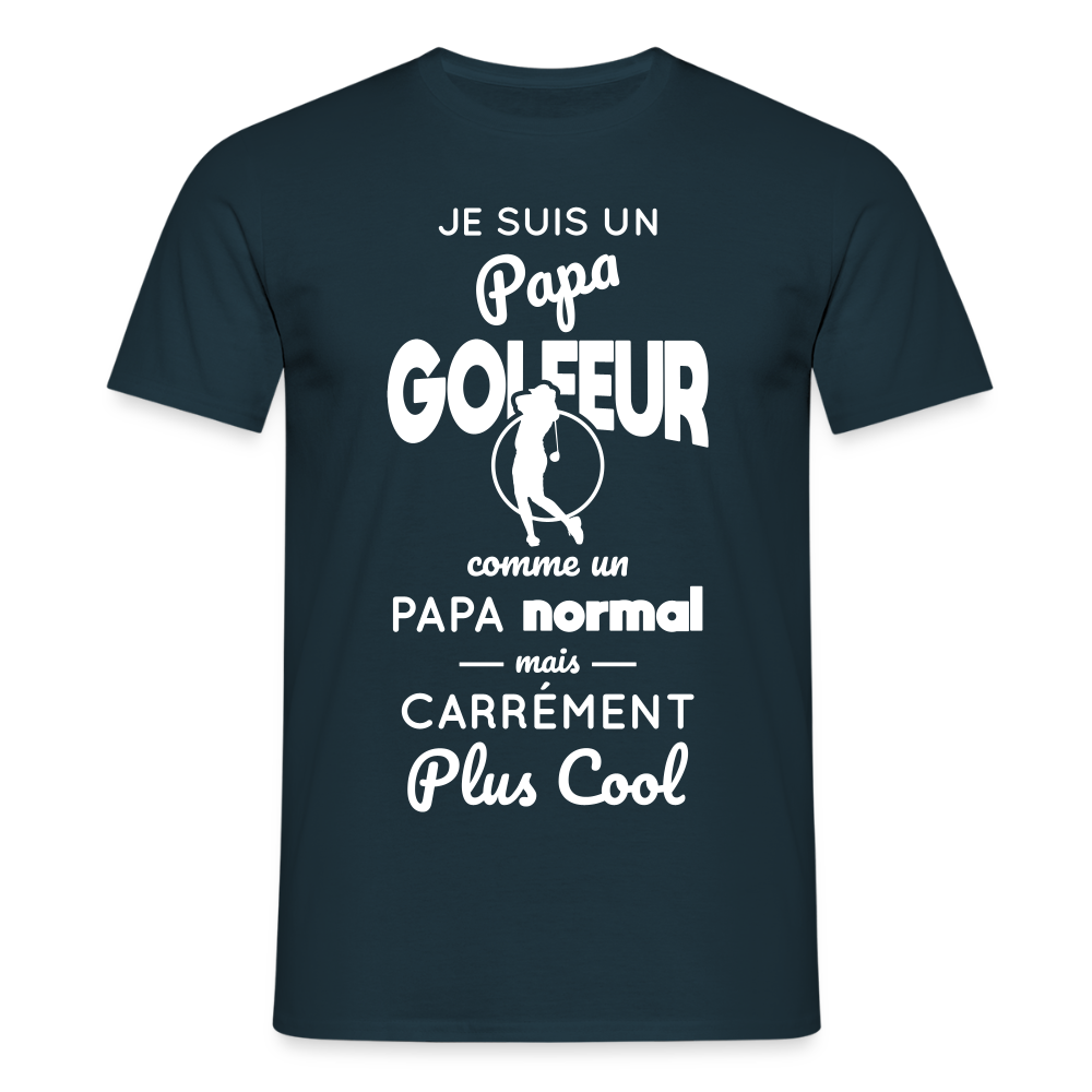 T-shirt Homme - Papa golfeur plus cool - marine