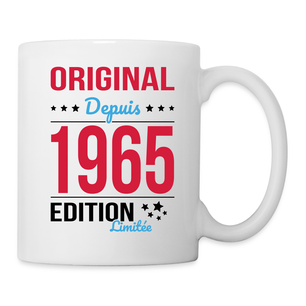 Mug blanc - Anniversaire 60 Ans - Original depuis 1965 - blanc