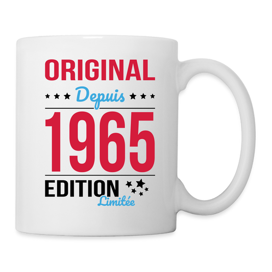 Mug blanc - Anniversaire 60 Ans - Original depuis 1965 - blanc