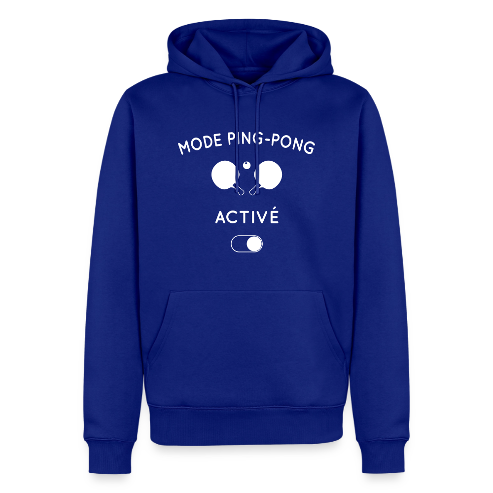 Sweat à capuche Premium Homme - Mode ping-pong activé - bleu roi