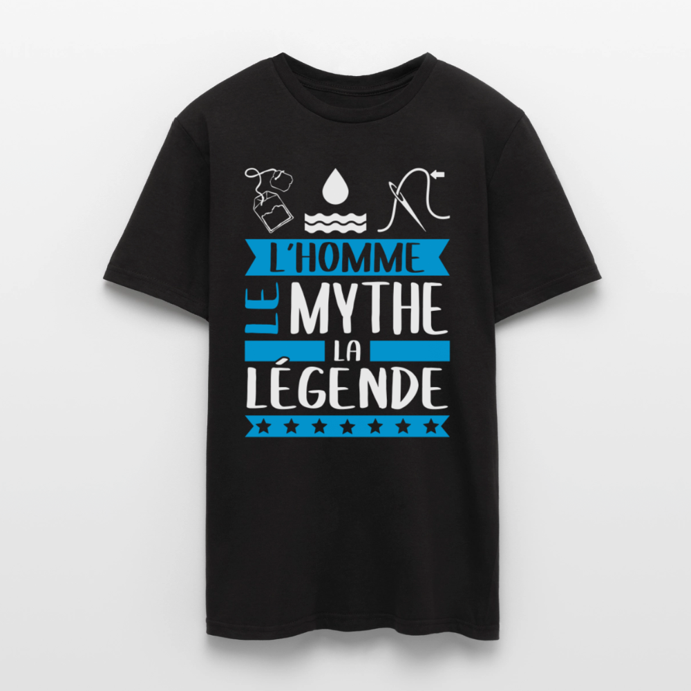 T-shirt homme Théophile rébus – L’homme, le mythe, la légende - noir