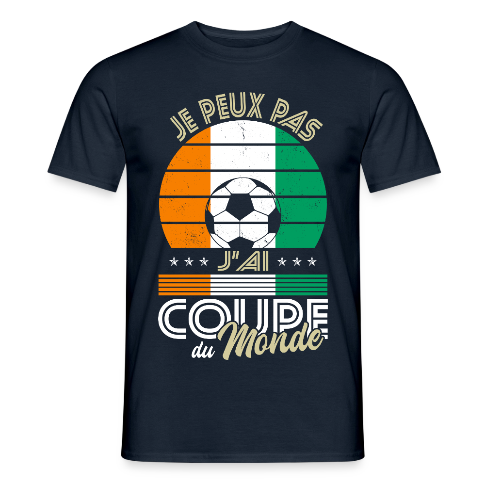 T-shirt Homme - Je peux pas j'ai Coupe du Monde - Côte d’Ivoire - marine