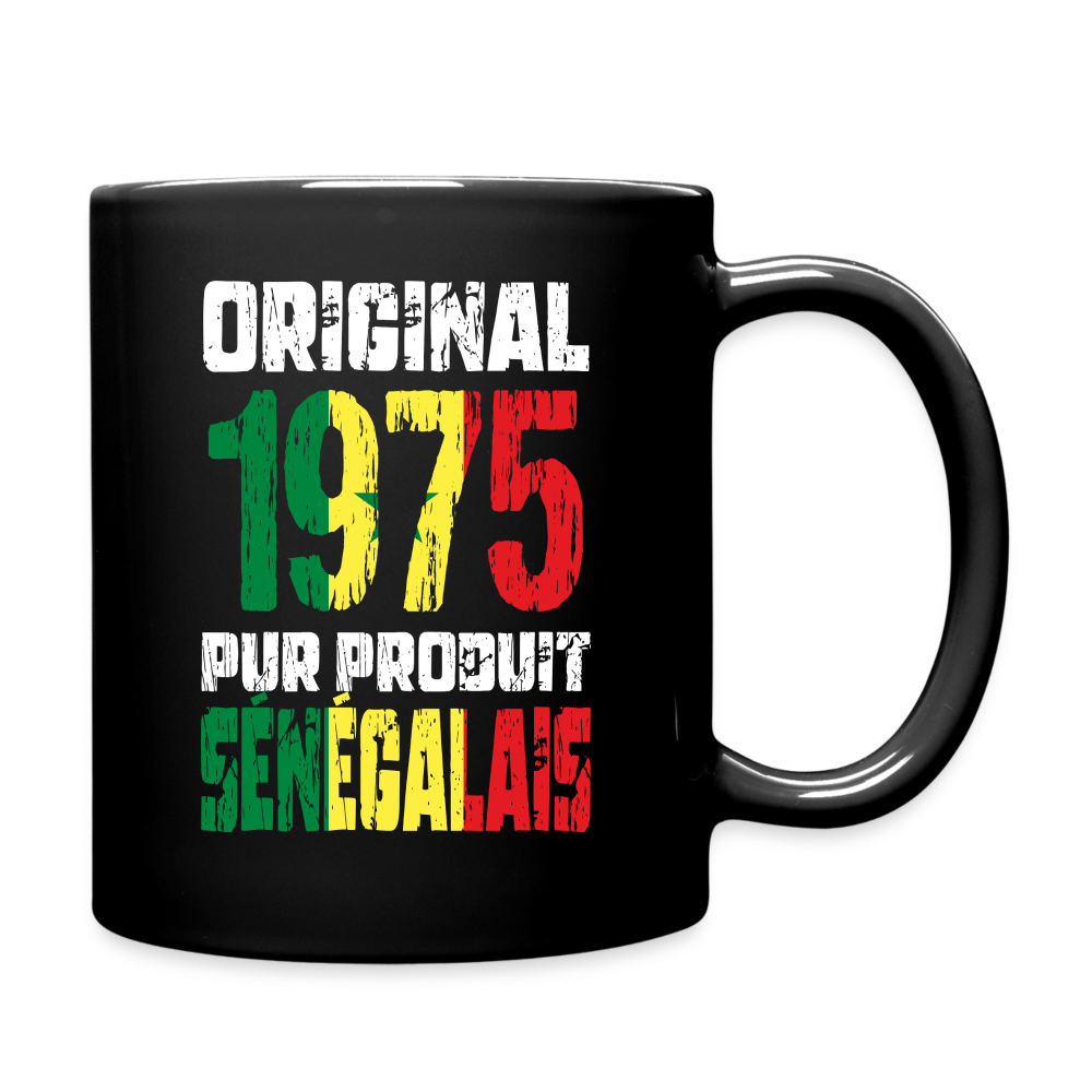 Mug uni - Anniversaire 50 Ans - Original 1975 - Pur produit Sénégalais - noir