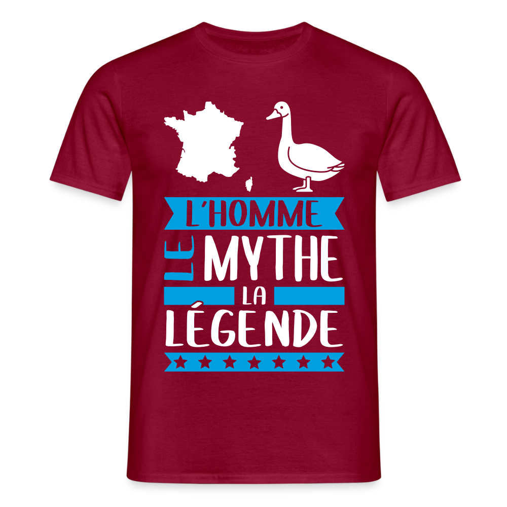 T-shirt homme François rébus – L’homme, le mythe, la légende - rouge brique