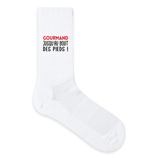 Chaussettes humour “Gourmand jusqu’au bout des pieds” - face_0