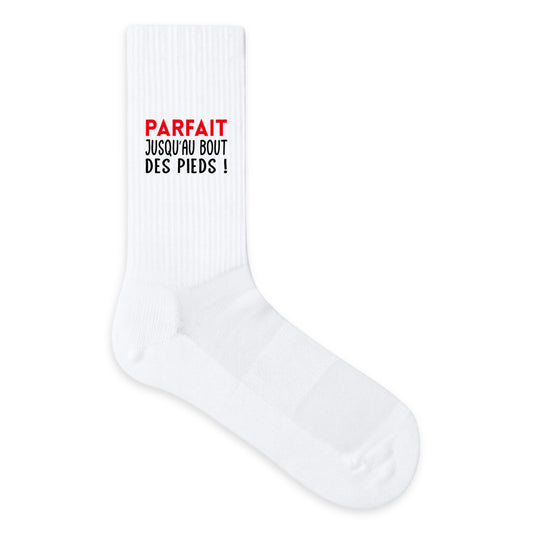Chaussettes humour “Parfait jusqu’au bout des pieds” - face_0