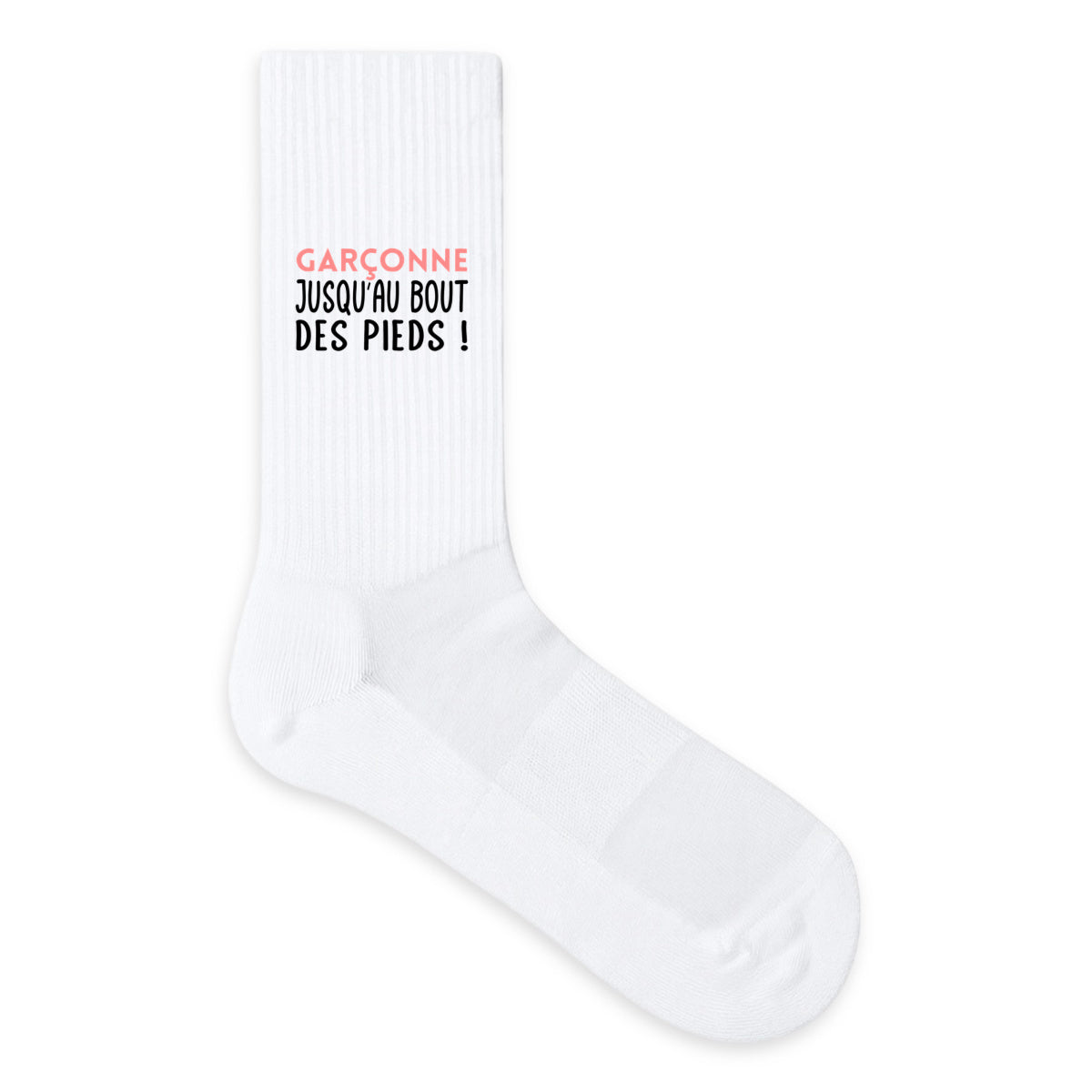 Chaussettes humour “Garçonne jusqu’au bout des pieds” - face_0