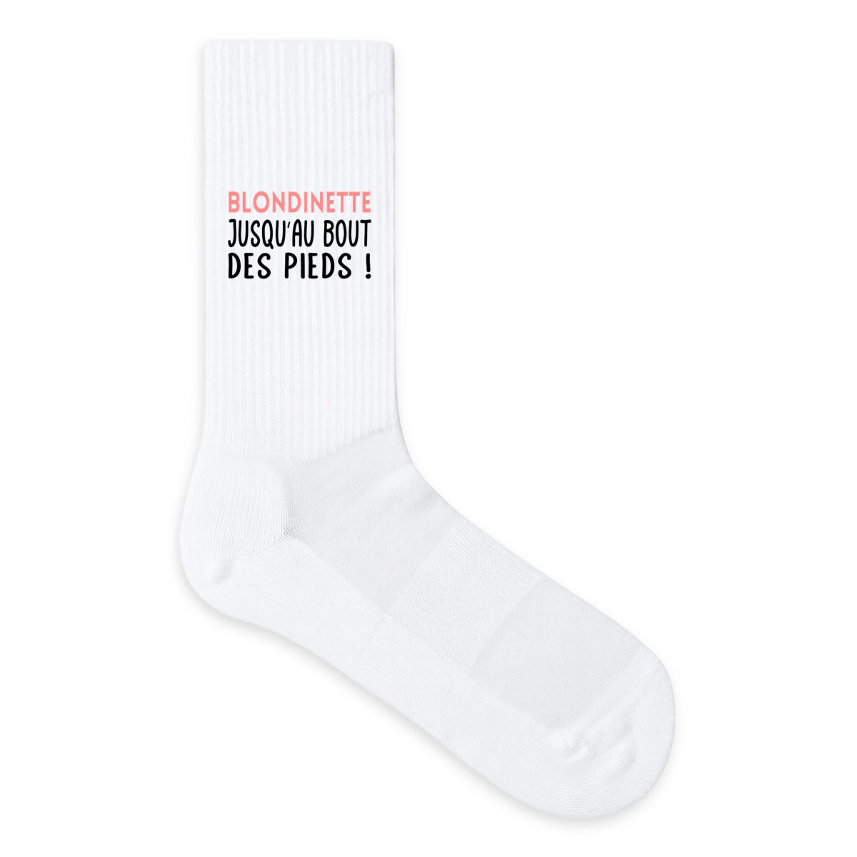 Chaussettes humour “Blondinette jusqu’au bout des pieds”  - face_0