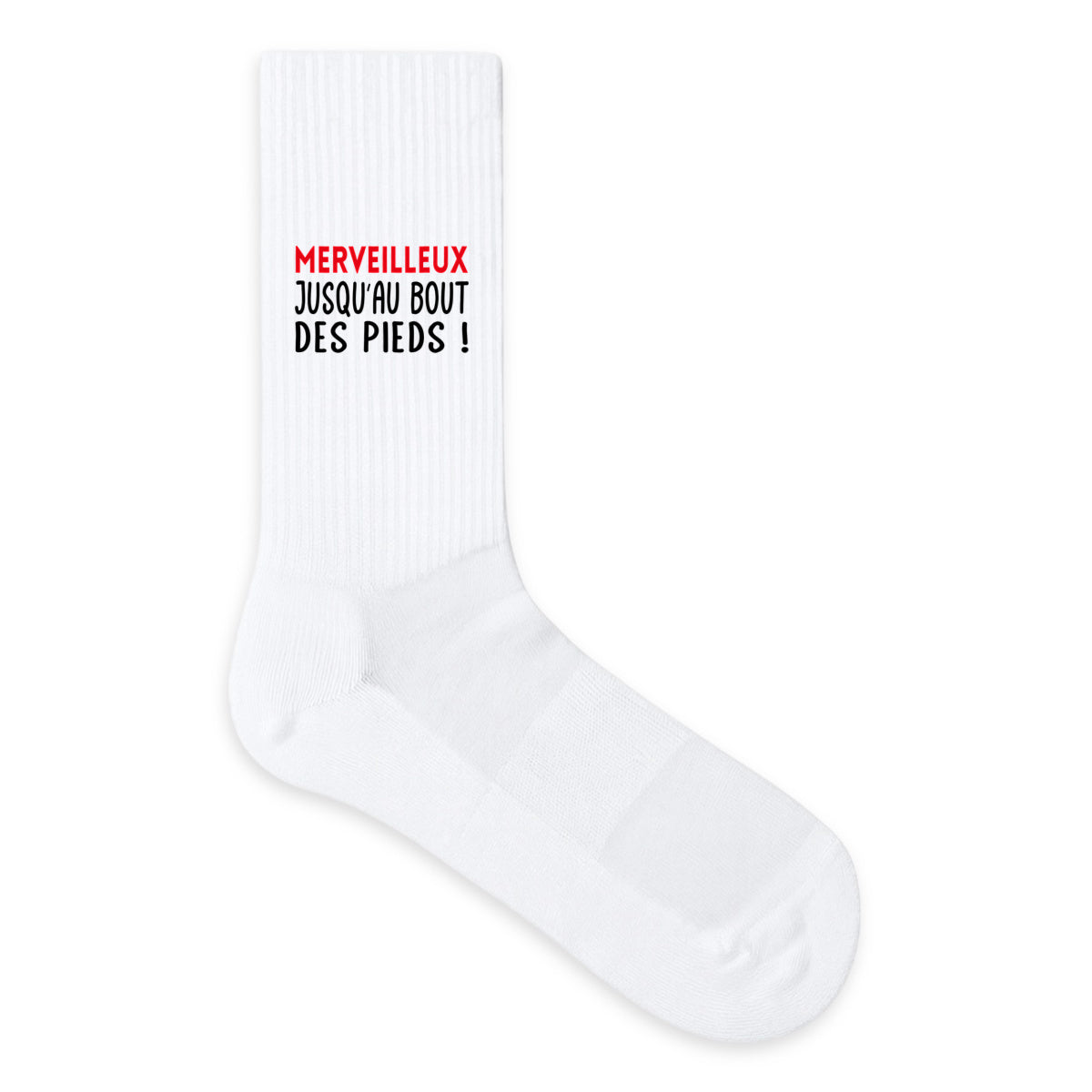 Chaussettes humour “Merveilleux jusqu’au bout des pieds” - face_1