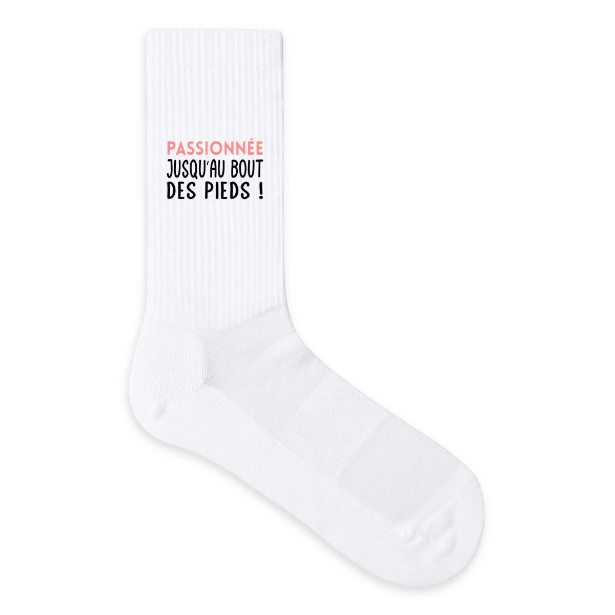 Chaussettes humour “Passionnée jusqu’au bout des pieds” - face_1