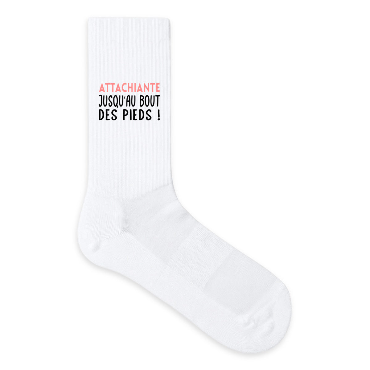 Chaussettes humour “Attachiante jusqu’au bout des pieds” - face_1