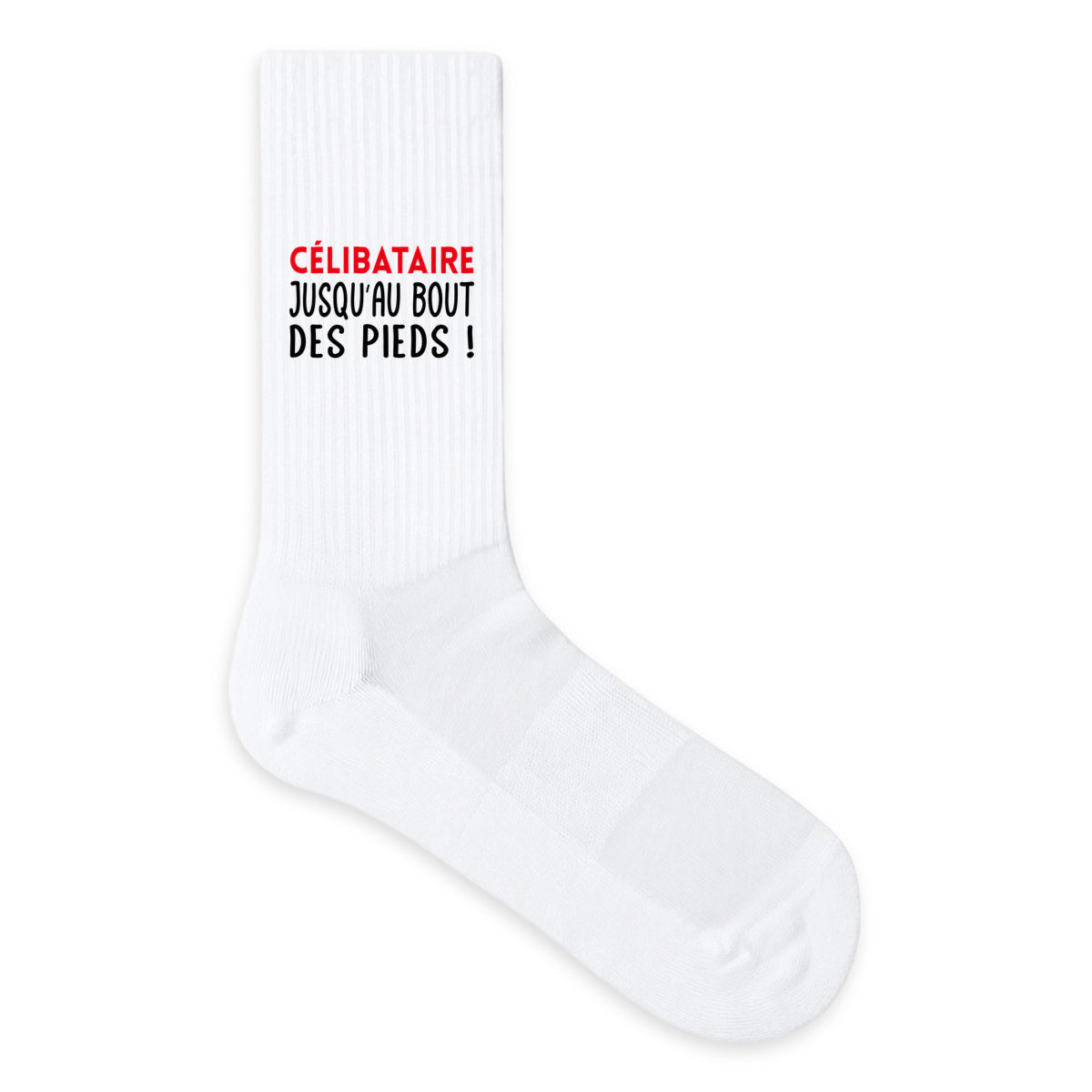 Chaussettes humour “Célibataire jusqu’au bout des pieds” - face_1