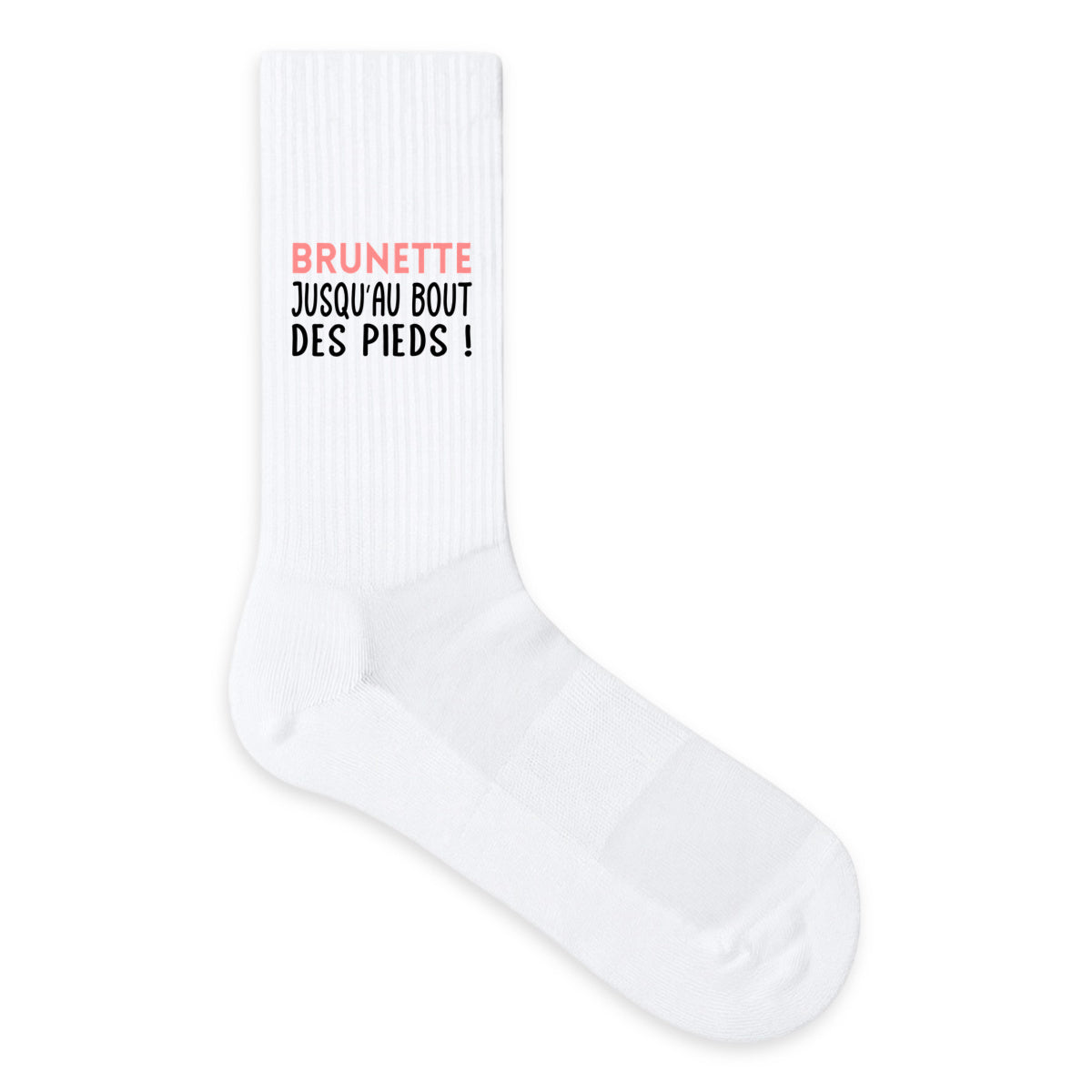 Chaussettes humour “Brunette jusqu’au bout des pieds” - face_1