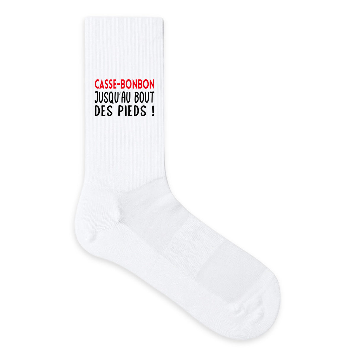 Chaussettes humour “Casse-bonbon jusqu’au bout des pieds” - face_1